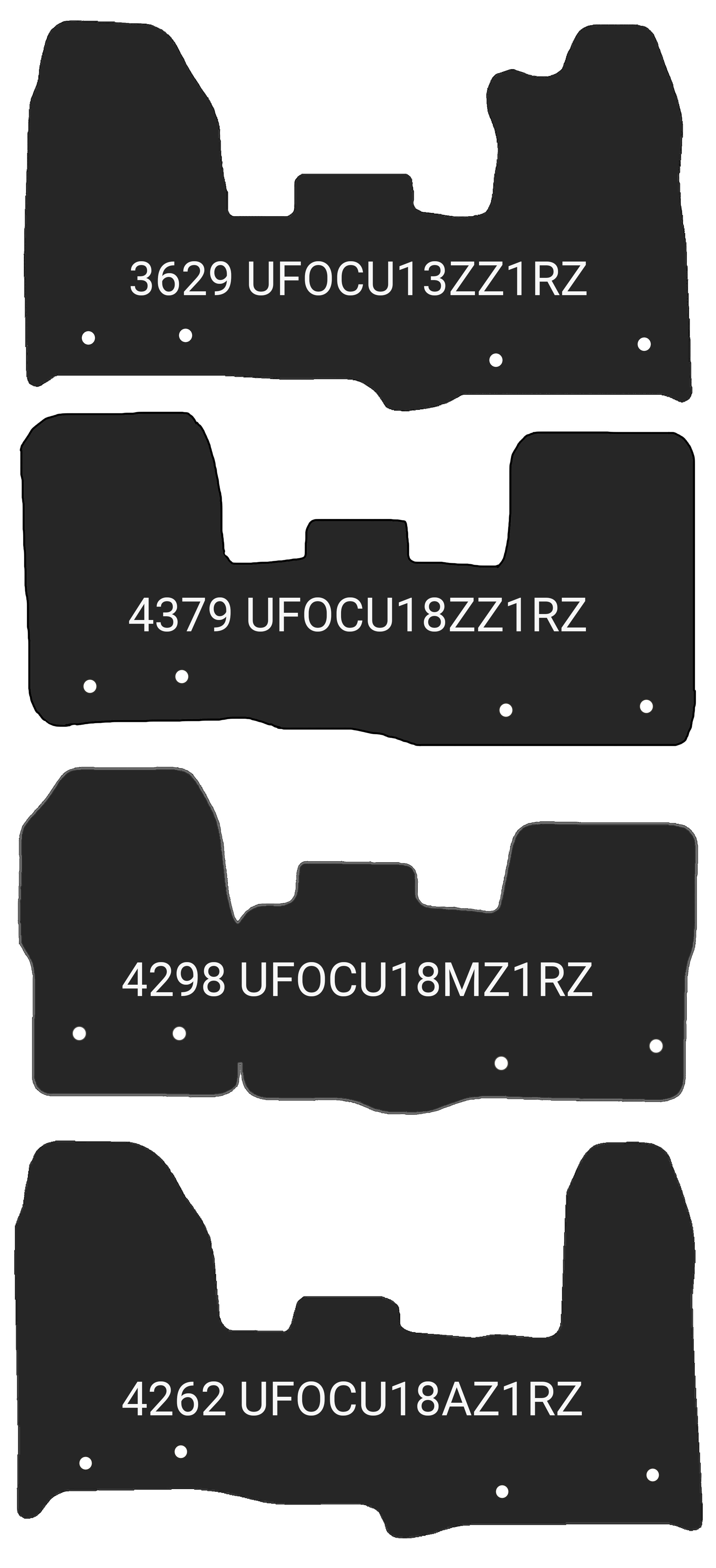 Ford Custom 2013+ Tailored Front Rubber Mats Transit Van Mats