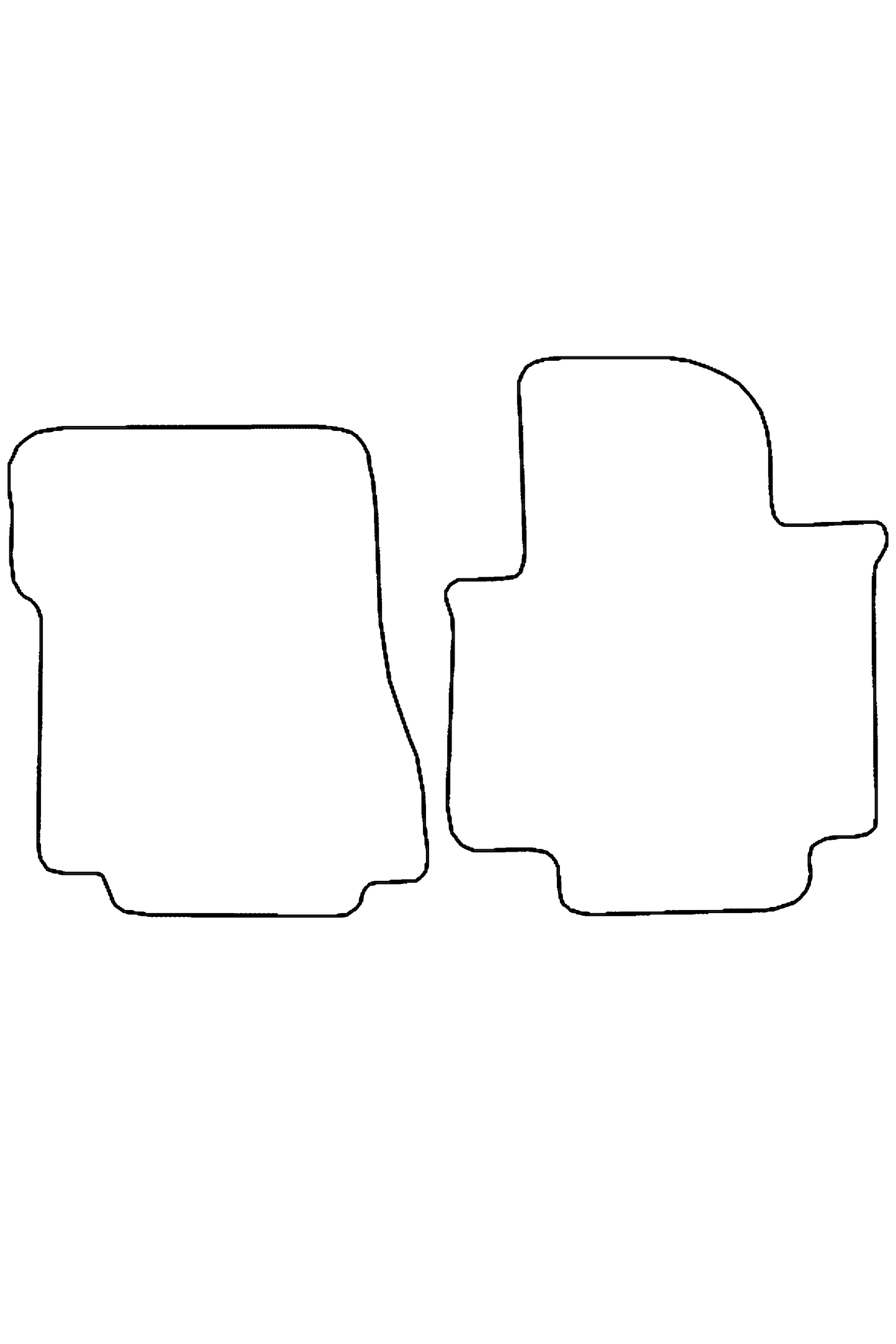 Tailored Rubber Floor Mats Nissan NV200 2009+ seatcovers4vans