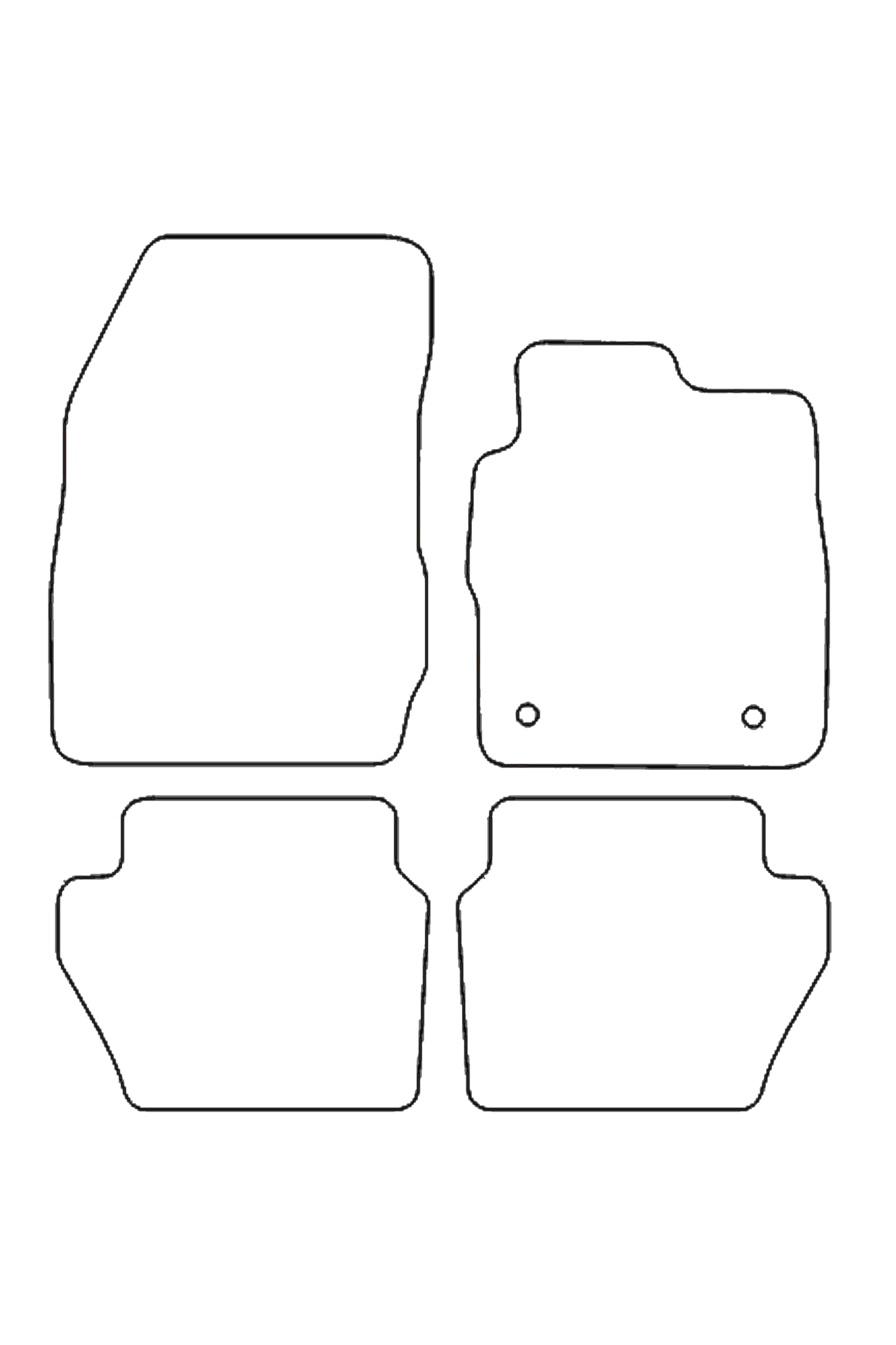 Ford Fiesta 20082018 Tailored Front Rubber Mats Car Mats